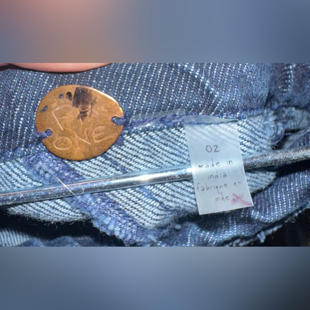 Free People Textured Denim Skirt - Picture 4 of 4